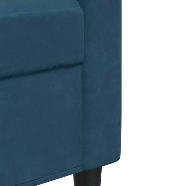 vidaXL Canapé à 3 places velours bleu 210 cm