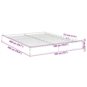Bettgestell 180x200 cm Sonoma-Eiche