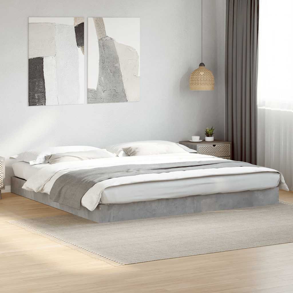 Bettgestell Betongrau 180x200 cm