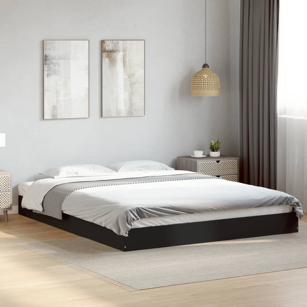 Bettgestell Schwarz 160x200 cm