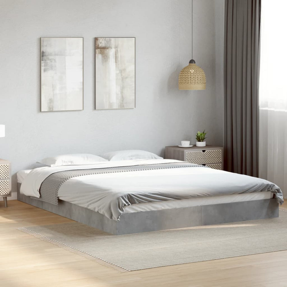 Bettgestell Betongrau 160x200 cm