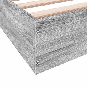 Bettgestell 160x200 Grau Sonoma