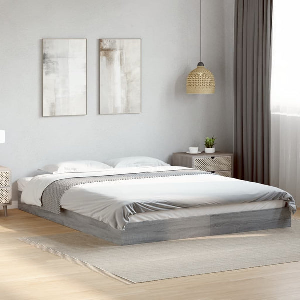 Bettgestell 160x200 Grau Sonoma