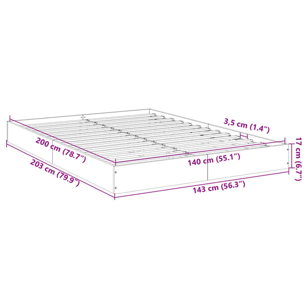 Bettgestell 140x200 cm Sonoma Eiche