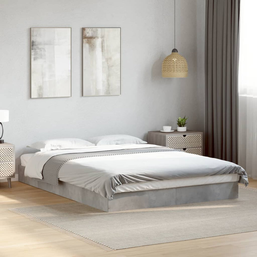 Bettgestell Betongrau 140x200 cm
