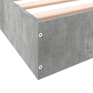 Bettgestell Betongrau 100x200 cm