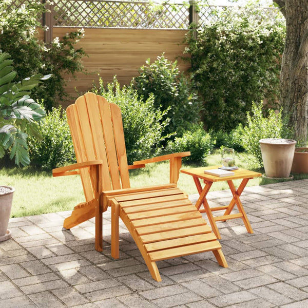 Adirondack Gartenstuhl Teak mit Fußstütze