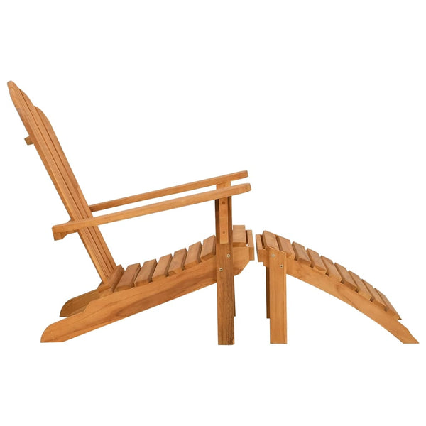 Adirondack Gartenstuhl Teak mit Fußstütze