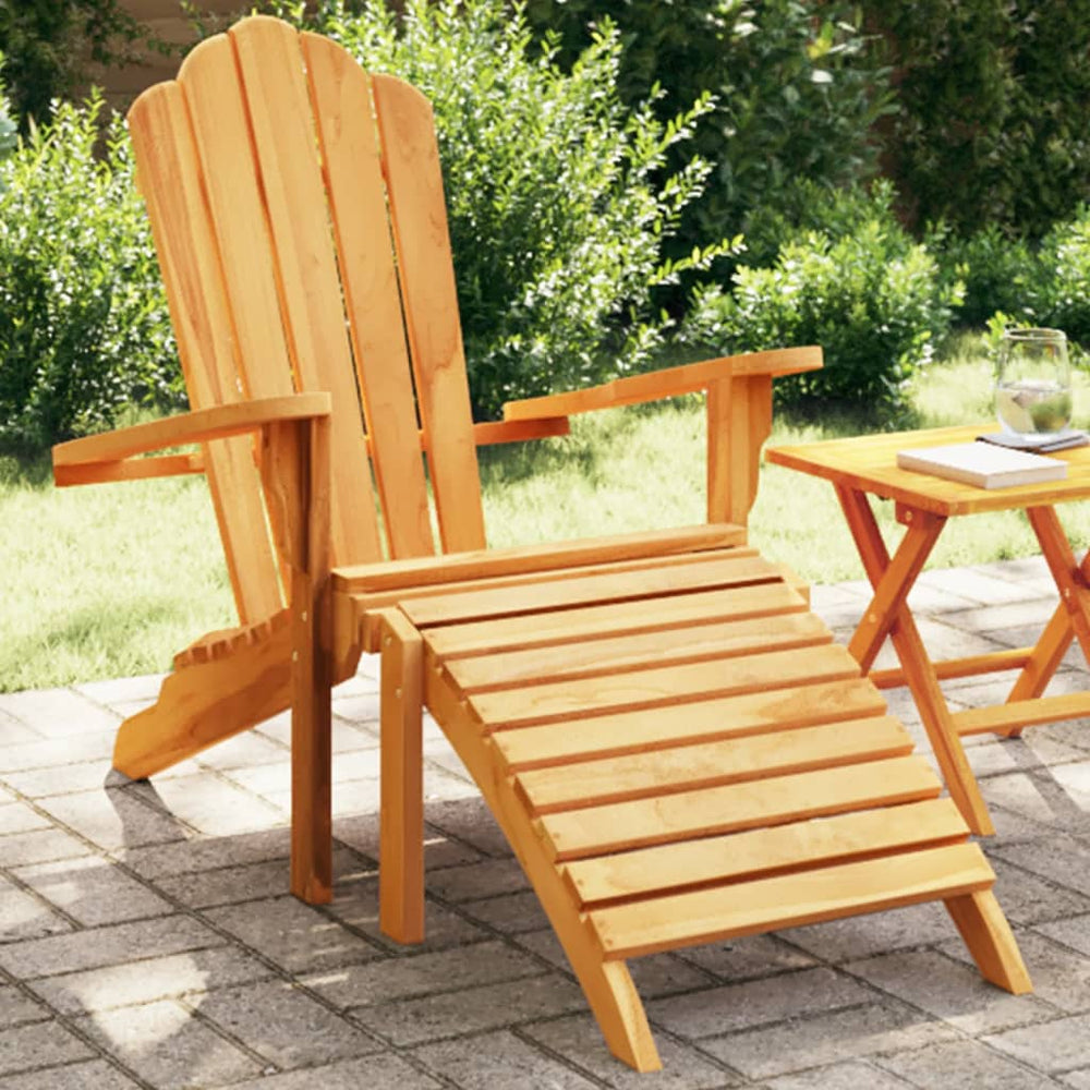 Adirondack Gartenstuhl Teak mit Fußstütze