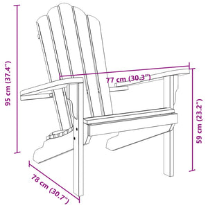 Adirondack Gartenstuhl Teakholz Massiv