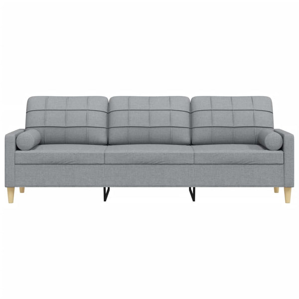 3-Sitzer Sofa Hellgrau Stoff 210 cm