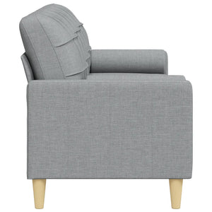 3-Sitzer Sofa Hellgrau Stoff 210 cm