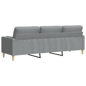 3-Sitzer Sofa Hellgrau Stoff 210 cm