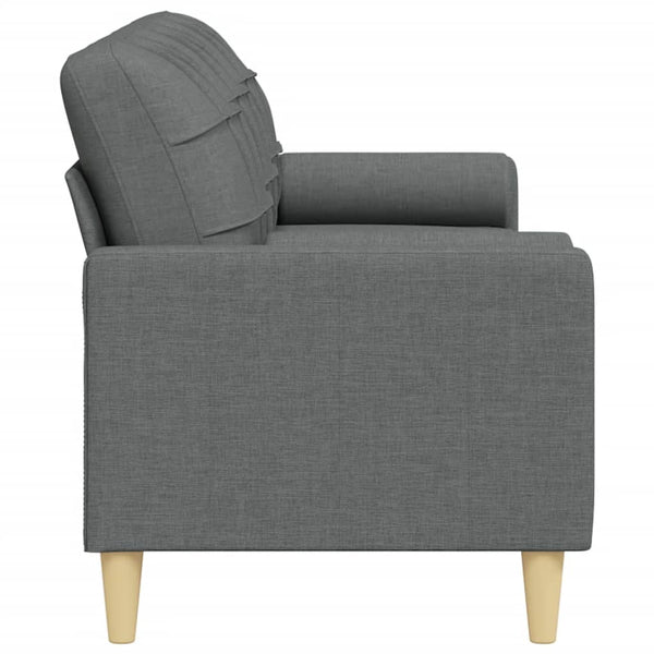 3-Sitzer Sofa Dunkelgrau Stoff 210 cm