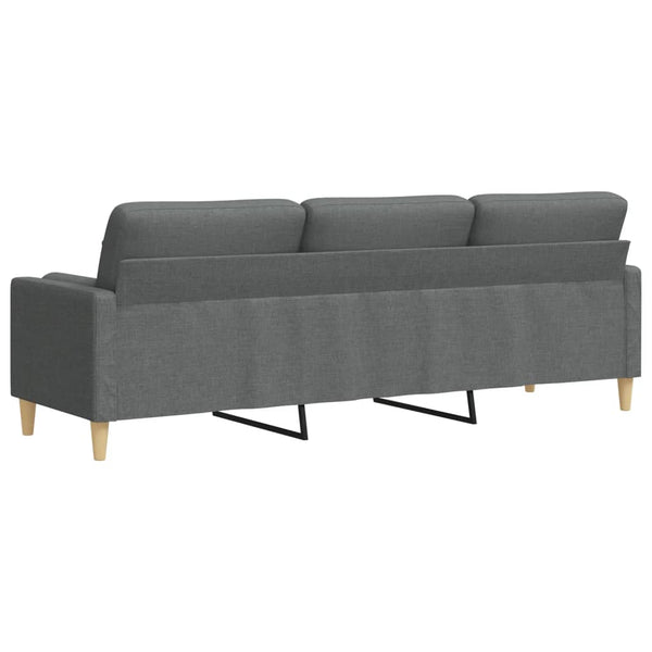 3-Sitzer Sofa Dunkelgrau Stoff 210 cm