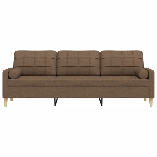 3-Sitzer Sofa Braun Stoff 210 cm