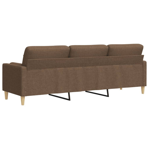 3-Sitzer Sofa Braun Stoff 210 cm