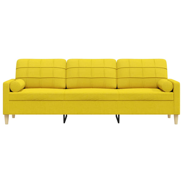 3-Sitzer Sofa Hellgelb Stoff 210 cm
