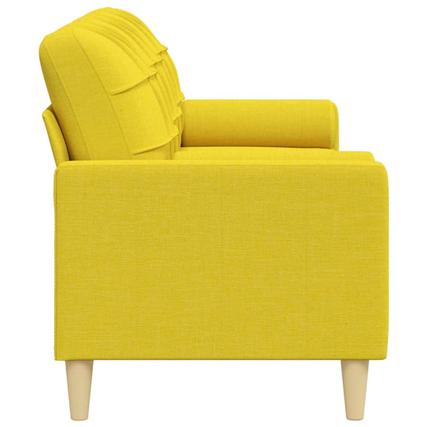 3-Sitzer Sofa Hellgelb Stoff 210 cm