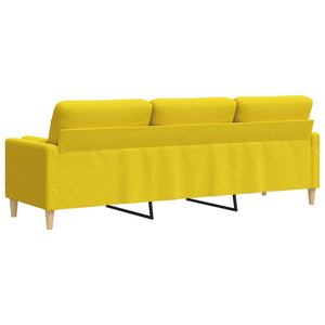3-Sitzer Sofa Hellgelb Stoff 210 cm