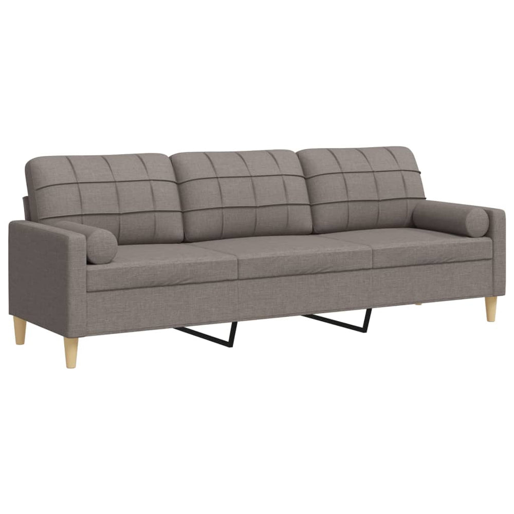 3-Sitzer Sofa Taupe Stoff 210 cm