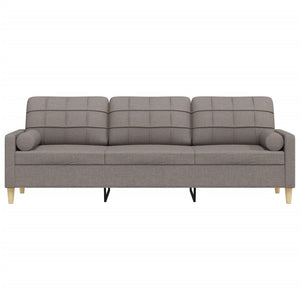 3-Sitzer Sofa Taupe Stoff 210 cm