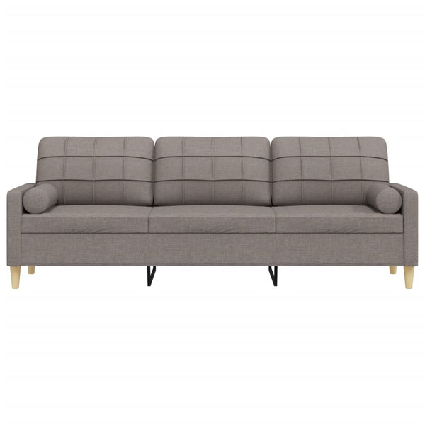 3-Sitzer Sofa Taupe Stoff 210 cm