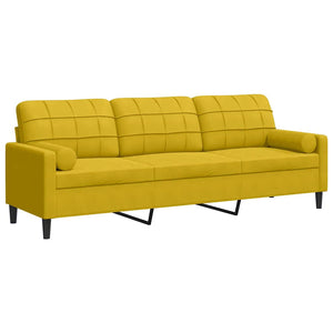 Gelbes Samt Sofa 3-Sitzer 210cm