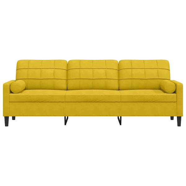 Gelbes Samt Sofa 3-Sitzer 210cm