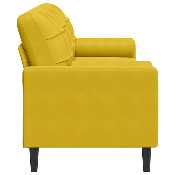 Gelbes Samt Sofa 3-Sitzer 210cm