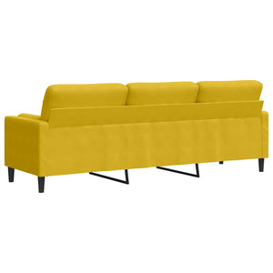 Gelbes Samt Sofa 3-Sitzer 210cm
