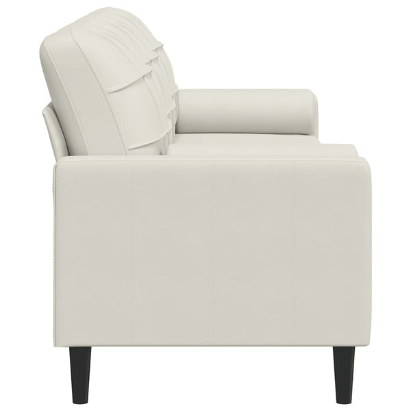 3-Sitzer Sofa Creme Samt 210 cm