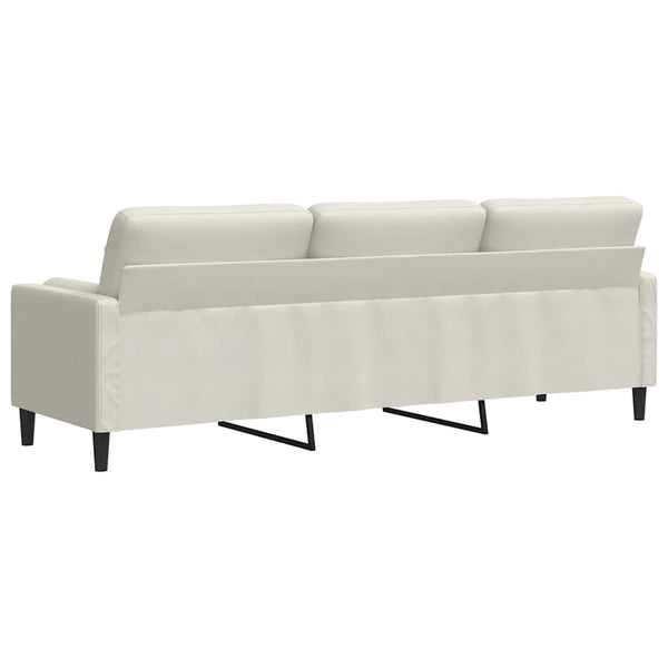 3-Sitzer Sofa Creme Samt 210 cm