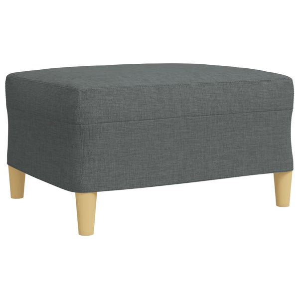 4-tlg. Sofagarnitur mit Hocker Dunkelgrau