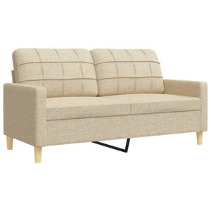 4-tlg. Sofagarnitur mit Hocker, Creme