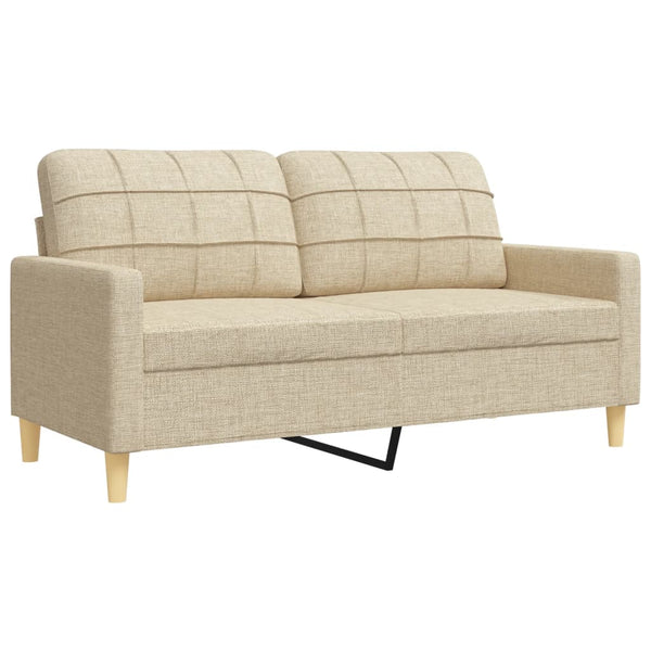 4-tlg. Sofagarnitur mit Hocker, Creme