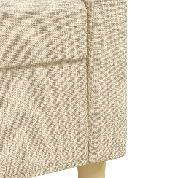 4-tlg. Sofagarnitur mit Hocker, Creme