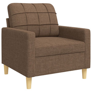 4-tlg. Sofagarnitur mit Hocker, Braun