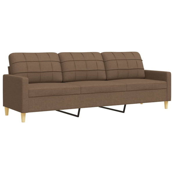 4-tlg. Sofagarnitur mit Hocker, Braun