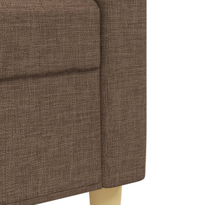 4-tlg. Sofagarnitur mit Hocker, Braun