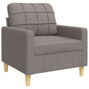 4-teilige Sofagarnitur mit Hocker Taupe