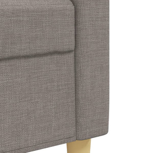 4-teilige Sofagarnitur mit Hocker Taupe