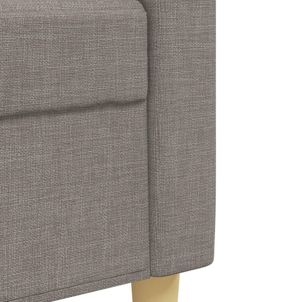 4-teilige Sofagarnitur mit Hocker Taupe
