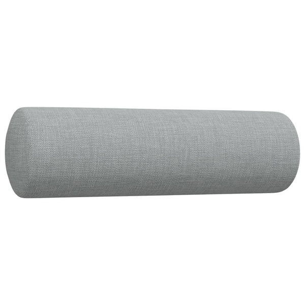 vidaXL 3-Piece Sofa Set with Throw Pillows Light Gray Fabric