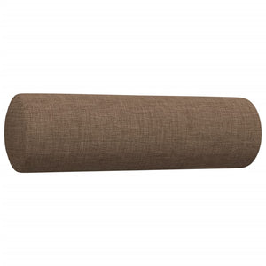 vidaXL 3-Piece Sofa Set with Throw Pillows Brown Fabric