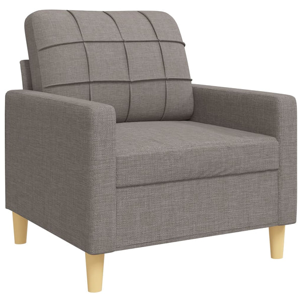3-teilige Sofagarnitur Taupe mit Kissen