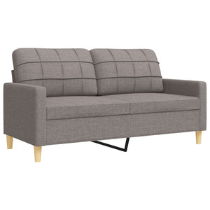 3-teilige Sofagarnitur Taupe mit Kissen