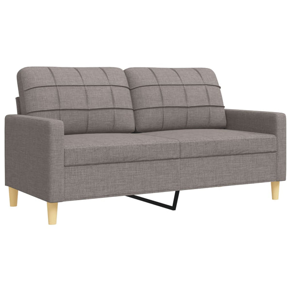 3-teilige Sofagarnitur Taupe mit Kissen