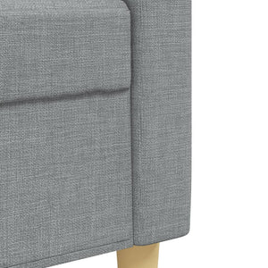 4-tlg. Sofagarnitur Hellgrau mit Hocker