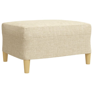 4-tlg. Sofagarnitur Creme mit Hocker